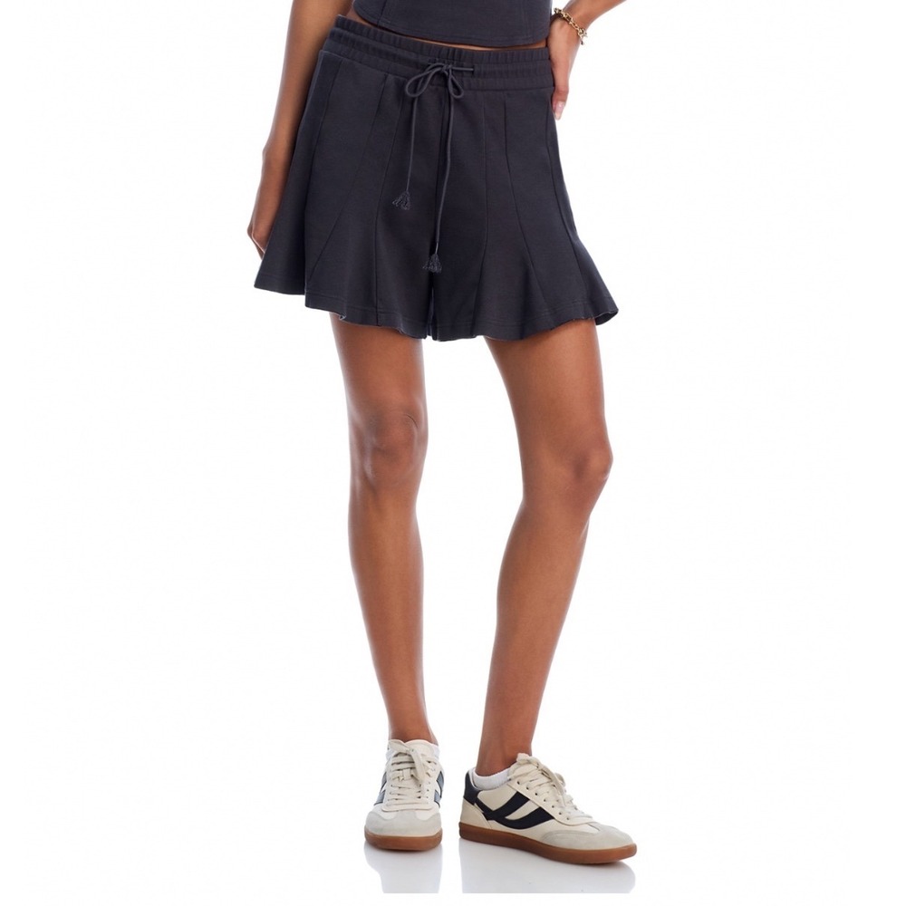 UGG Phaedra Shorts Ink Dark Grey Paneled Drawstring Raw Hem XS NEW